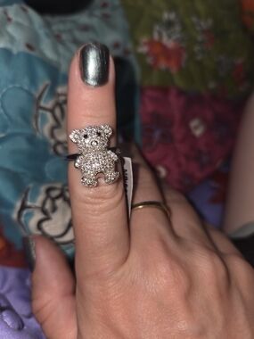 Moissanite Teddy Bear Ring 6